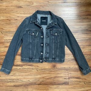 Diesel Women’s Distressed Grey Denim Jacket